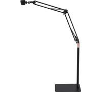 Support de sèche-cheveux - support au sol - pivotant à 360° - hauteur réglable de 55 à 100 cm - acier carbone - support universel de sèche-cheveux - charge <1 kg