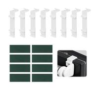 Support De Serrage Réglable pour Store Enrouleur Duo, Mini Store, Installation sans Perçage, Compatible avec Cadres De 1,5 à 2 Cm, 4 Paires Incluses avec Patins Adhésifs, Supports De Stores