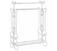 Support de Serviettes pour Salle de Bains en Métal Blanc Accessoire Vintage Glad