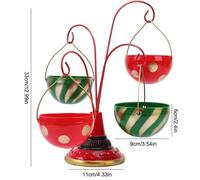 Support De Snack De Noël À 2 Niveauux, Plateau De Service Alimentaire En Résine, Bol De Cupcake, Décoration De Table De Fête De Noël, Ornement