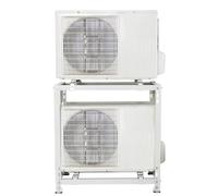 Support de sol pour mini climatiseurs divisés, support de pompe à chaleur sans conduit pour 9 000 à 18 000 BTU, support à condensateur robuste à double niveau