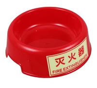 Support de Sol Rouge pour Extincteur 1kg, Base Plastique Réfléchissante | Visibilité Accrue Zones Peu Éclairées, Rangement Stable au Sol, Adapté aux Bureaux et Chambres