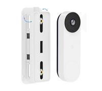 Support de sonnette réglable (30° à 145°) compatible avec la sonnette filaire Google Nest (3e/2{^>e<^} génération/Google Nest Hello Door Sonnette de porte, support de montage sans perçage, blanc