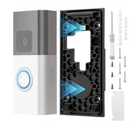 Support de sonnette réglable pour sonnette vidéo Ring version 2020 avec design antivol et deux options d'installation sans perçage nécessaire