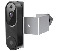 Support de sonnette vidéo antivol compatible avec caméra Arlo Video Doorbell/Blink, détecteur de mouvement anti-blocage, support de montage réglable pour maisons/appartements/locations - Argenté