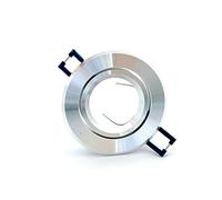 Support de spot orientable en aluminium brillant/satiné support pour spots 50 mm à encastrer (connecteur GU10 inclus)