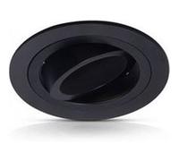 Support De Spot Rond Aluminium Orientable Noir 92 Mm. Miidex Lighting. Noir G
