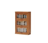 Support de stockage de CD Armoire de plancher bibliothèque en bois massif | Vitrine domestique(Cherry)