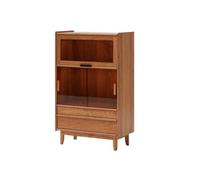 Support de stockage de CD Armoire de rangement domestique for salon | Vitrine minimaliste moderne(Walnut)