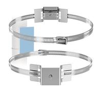 Support de support pour - Kit de fixation de de route - Matériel réglable pour la fixation de panneaux solaires, boîtes aux lettres, mâts de téléphone ronds, poteaux et