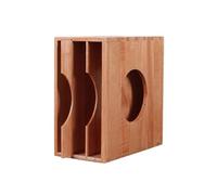 Support de table for disques vinyles à trois compartiments en bois Porte-CD | Boîte à albums CD avec étagères coulissantes