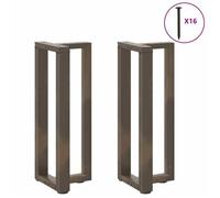 Support de table-Pieds de table - VENTE-FLASH - console en T, 2 pièces, noir, 38 x 25 x (72-73) cm, acier @15892969