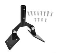 Support de toit en acier robuste pour girouette, support d'angle réglable pour décoration de jardin et antennes, compatible avec poteaux de 1,9 cm, noir