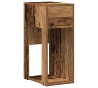 vidaXL Support de tour d'ordinateur avec tiroir vieux bois 30x44x74 cm Marron