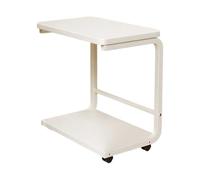 Support de tour d'ordinateur à 2 niveaux, support de processeur roulant avec roues verrouillables, cadre en métal et bois robuste pour jeu, maison, bureau