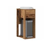 vidaXL Support de tour d'ordinateur avec tiroir vieux bois 30x44x74 cm Marron