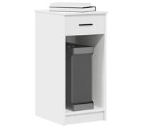 vidaXL Support de tour d'ordinateur avec tiroir blanc 35x45x77 cm