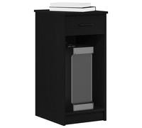 vidaXL Support de tour d'ordinateur avec tiroir noir 35x45x77 cm