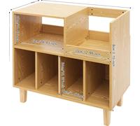 Support de tourne-disque, design moderne, construction robuste, couleur bois