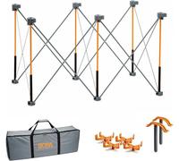 Support de travail Centipede CK6S et table portable | Support pour scie d'écorçage avec pieds en acier pliables, orange/noir, 2 Ft x 4 Ft