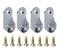 Support De Tringle à Rideau Supports,4 Pièces Support Tringle, 16mm Supports de Tige à Bride en Alliage de Zinc, Barre de Penderie