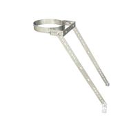Support de Tube de Cheminée en Acier Inox 304, Étrier Réglable pour Poêle | Structure Triangulaire Anti-vent, Fixation Murale Rapide pour Conduit Poêle à Bois Extérieur(120mm/4.7in)
