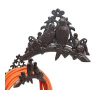 Support de tuyau d'arrosage en forme d'oiseau en fonte | Artisanat en fonte Bird Silhouette, combine décoration de jardin et rangement de tuyaux