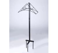 Support de tuyau d'arrosage mobile en acier, pour tuyau jusqu'à 30 m, 1/2 pouce, avec piquet de terre, résistant aux intempéries, pour jardin et terrasse