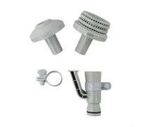 Support de tuyau de buse de 3,2 cm pour filtre de piscine Intex 25022E, pièces de piscine hors sol avec pince d'entrée de grille, connecteur en caoutchouc plastique pour pompes
