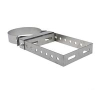 Support de tuyau de cheminée réglable en acier inoxydable de 15,2 cm pour installation de conduit avec pince de fixation murale sécurisée pour cheminées, poêles et chaudières (200 de long)