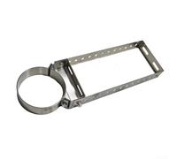 Support de tuyau de cheminée réglable en acier inoxydable pour une installation stable du conduit de cheminée sur poêles à bois et cheminées Finition argentée Support mural robuste pour systèmes de