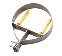 Support de tuyau de cheminée robuste en acier inoxydable pour chaudière et chauffe-eau, support mural pour conduit de conduit, noir ou argenté, kit d'installation facile (153 mm, argent)