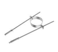 Support de Tuyau en Acier Inoxydable M8x350 à Clip Rapide | Montage sans Perçage, Largeur Élargie et Appui Courbé, pour Canalisations Rectangulaires et Pluie