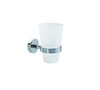 Support de verre nwb Pro 020 P02145 chromé , verre satiné, avec chromé montage