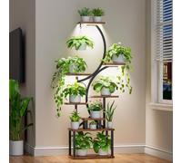 Support décoratif pour plantes Azomor avec lampe de croissance et 8 étages, pour l'intérieur et l'extérieur