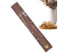 Support d'encens fait à la main - base de brûleur en bois, porte-arôme à motifs | Collecteur de cendres décoratifs pour bâtons d'encens, élégante pièce maîtresse de table pour la maison, accessoire de