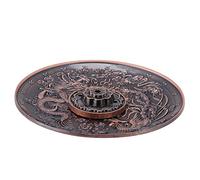 Support d'Encens Porte Encens Plaque Titulaire Vintage Bruleur Couverture Bronze Chinois Dragon Phoenix Tibétain Plaque FengShui Décoration Maison