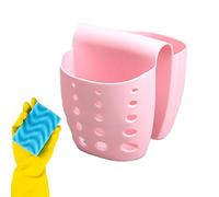 Support d'éponge fraisée - Organisateur de selle flexible, panier de vidange | Double évier, bac à savon, entrée d'eau de retour de cuisine, passoire alimentaire, étagère à récurer, attrape-outils de