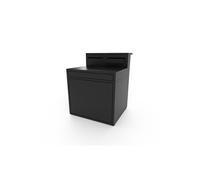 Forge Adour Support desserte SDAF CBN noir fermé avec comptoir bar acier
