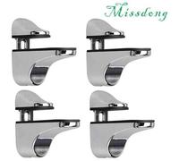 Support D'étagère en Verre Réglable, 4 Pcs Support D'étagère en Verre, Pince en Verre à Fixation Murale, Support pour Ét