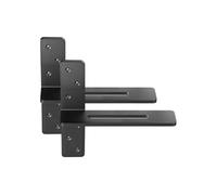 Support d'étagère flottante SucceBuy en Acier Noir - Lot de 2 - 30,48x7,35x30,48cm