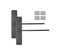 Support d'étagère flottante SucceBuy en Acier Noir - Lot de 2 - 35,56x7,35x30,48cm