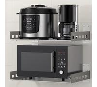 Support d'étagère Murale en Acier Inoxydable Robuste pour la Cuisine Micro-Ondes Rack Commercial Home Durable Space Saver