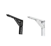 support d'étagère pliable, 2 supports robustes, réglables, for banc ou table, fixation murale(White 10 Inch)