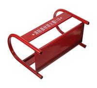 Support D'extincteur à Poudre au Sol, Base Renforcée en Fer Rouge | Rangement Organisé, Stabilité en Zones à Fort Passage, pour Extincteurs Poudre et Seaux Outils