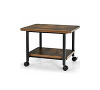 support d'imprimante à roulette à 2 niveaux, marron etagère pour imprimante organisateur de bureau pour rangement à multi-fonction pour maison