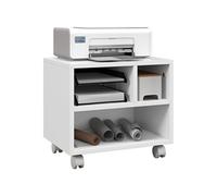 Support d'imprimante caisson de bureau 3 niches - dim. 40L x 30l x 36H cm - panneaux blanc