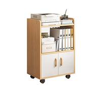 Support d'imprimante de bureau avec petite armoire Sto avec porte roulante Boohelf Support d'imprimante mural Dsle-2 Color Space Saving Printer Rack