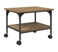 vidaXL Support d'imprimante en bois chêne artisanal 50x40x38 cm – 2 étagères, style urbain