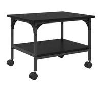 vidaXL Support d'imprimante en bois Chêne noir 50x40x38 cm – Rangement spacieux, style industriel